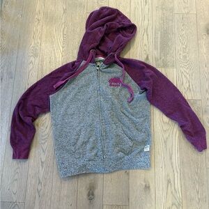 Roots Purple and Gray Hoodie